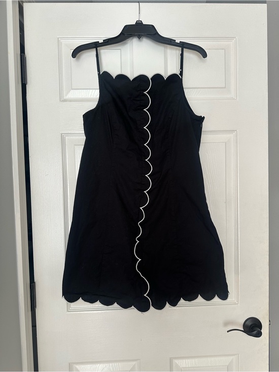 Charles Henry Dresses & Skirts - Women’s Black Scallop-Trim Dress
